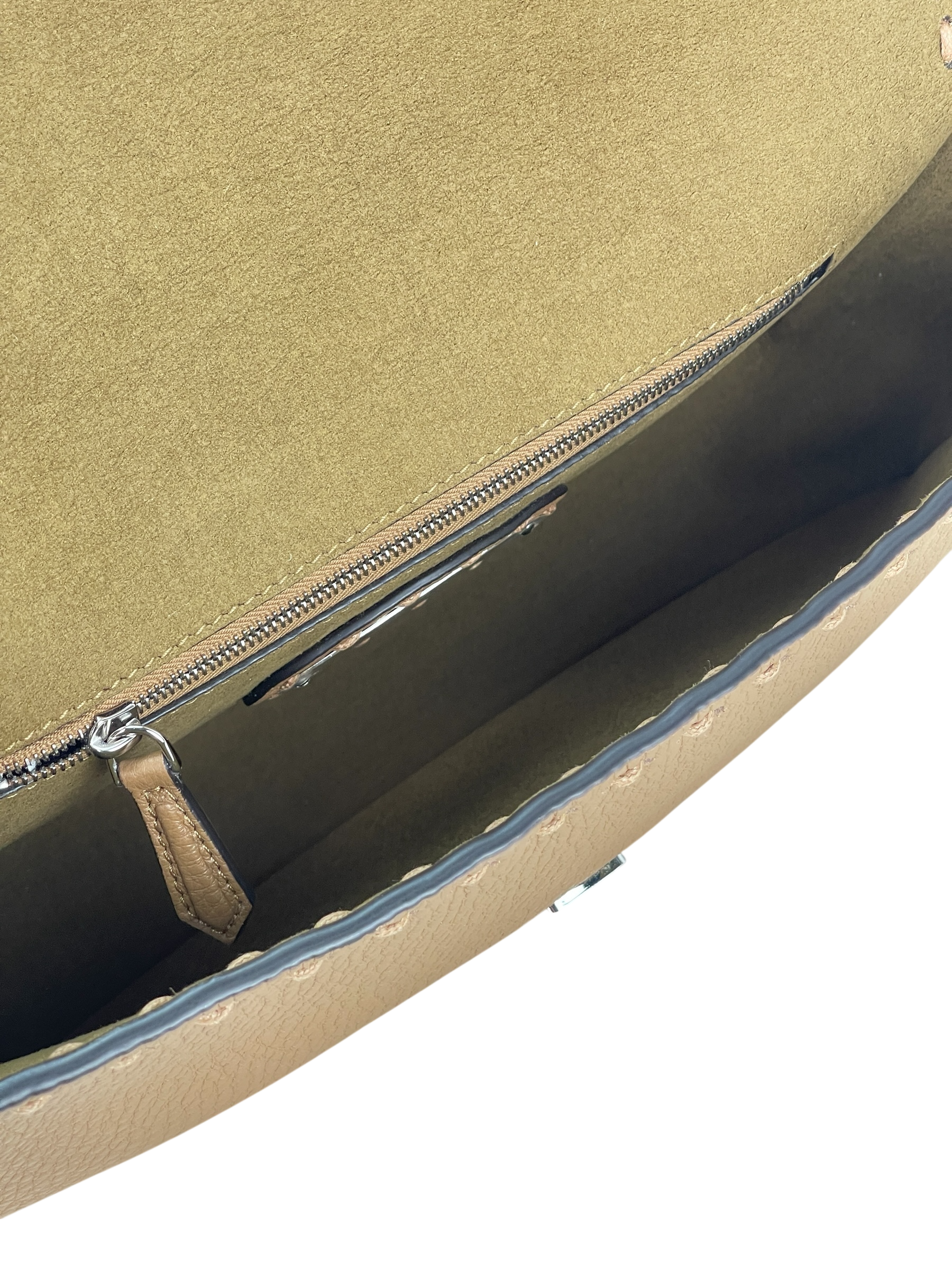 FENDI - Beige Calfskin 2way Selleria Baguette Handbag