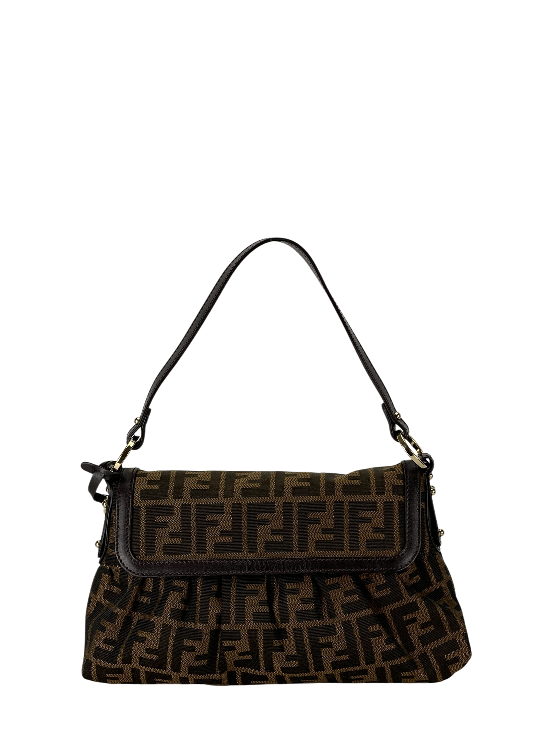 FENDI - Brown Canvas Zucca one-Shoulder Bag