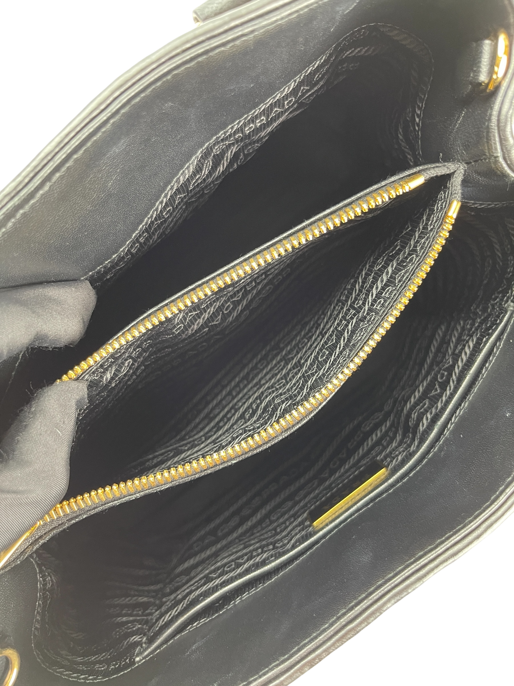 PRADA - Tessuto Nylon Gaufre Small Tote Black