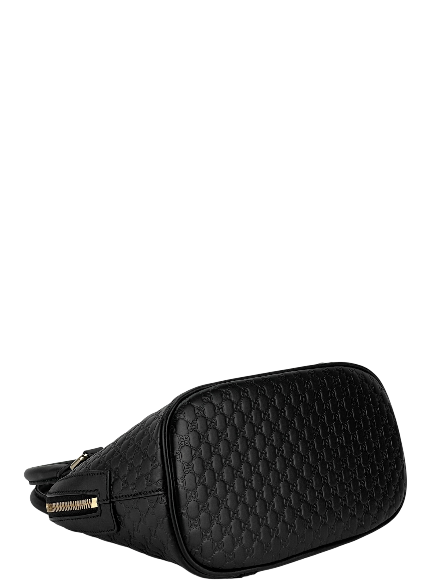 GUCCI - Black Calfskin Micro Guccissima Leather Dome Bag