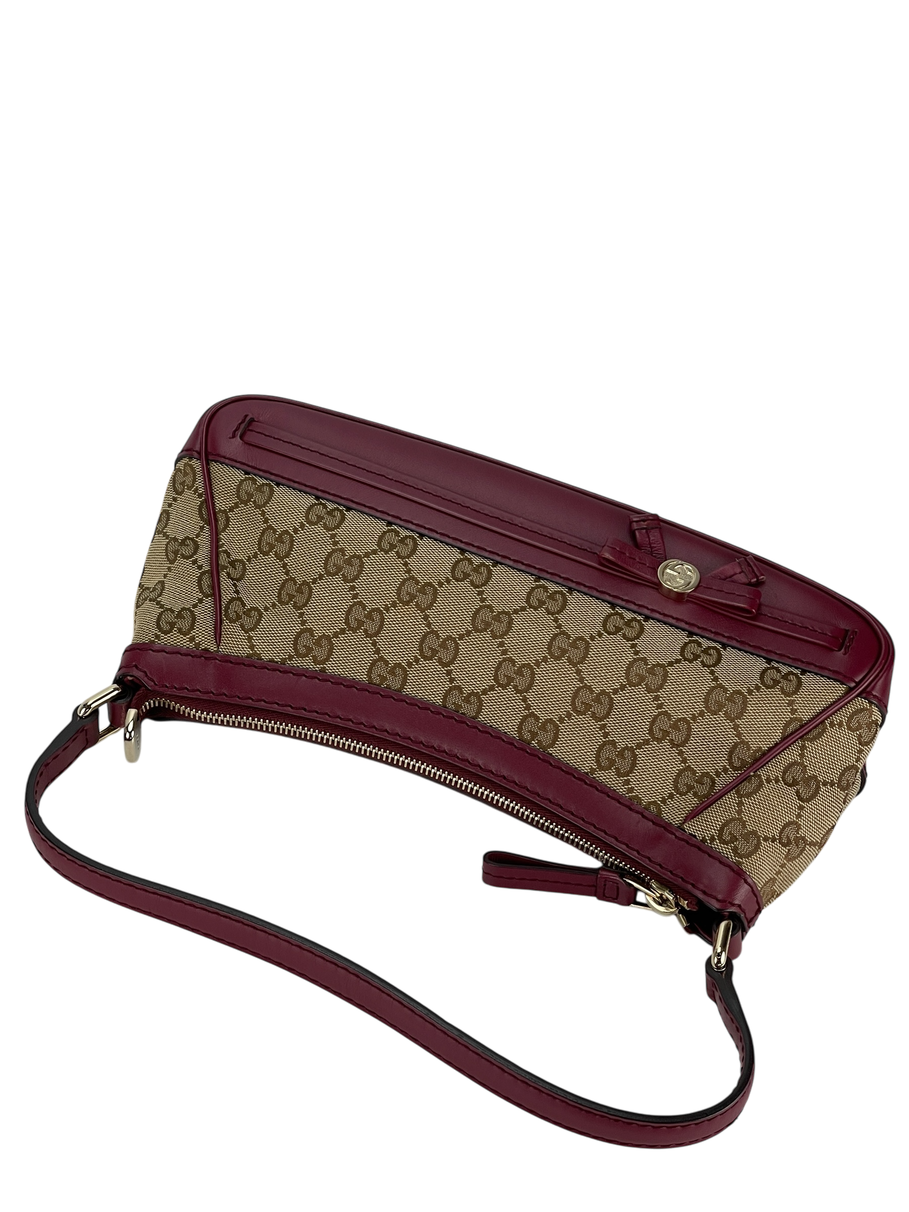GUCCI - GG Canvas Mayfair One Shoulder Bag Ribbon Khaki Beige