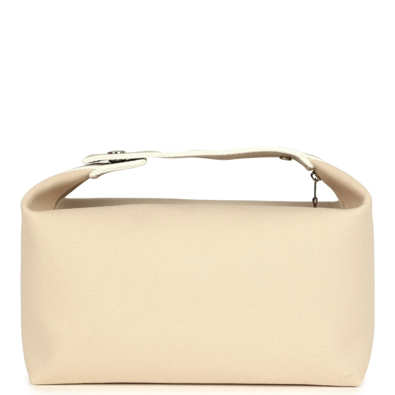 Hermes Bride-A-Brac Case GM Neutral Toile Canvas Palladium Hardware