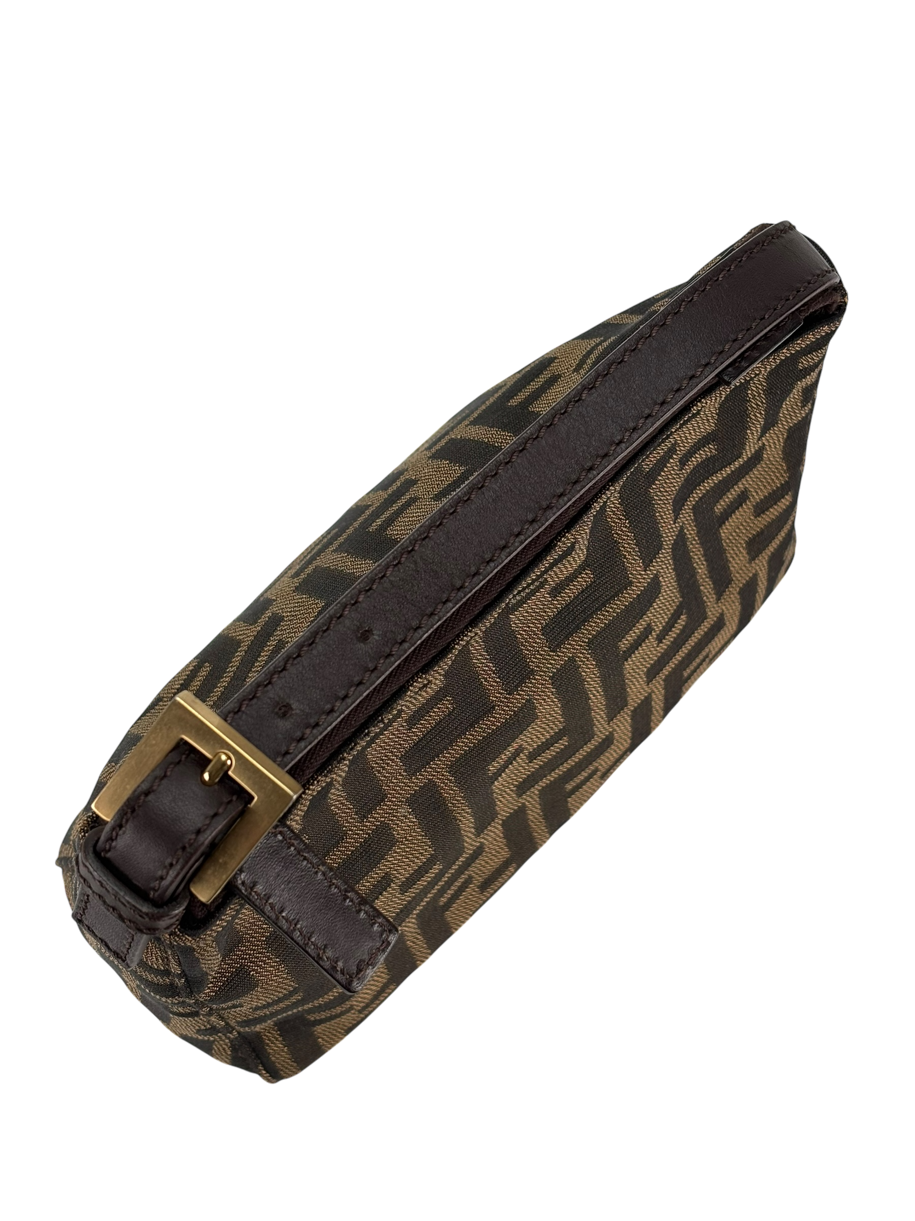 FENDI - Zucca Brown Jacquard Vanity Pouch Bag