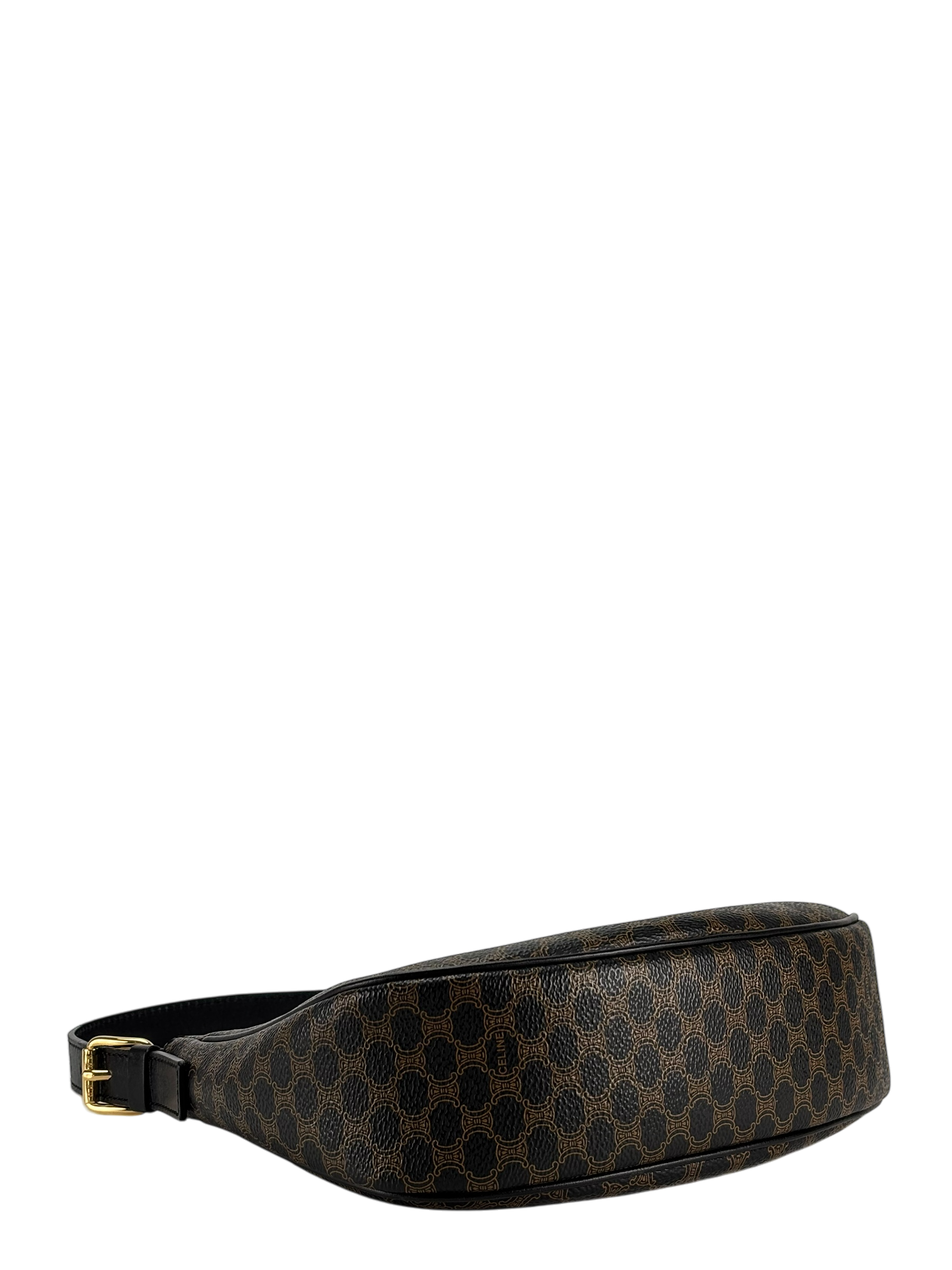 CELINE - Ava Bag In Triomphe Canvas and Calfskin Black