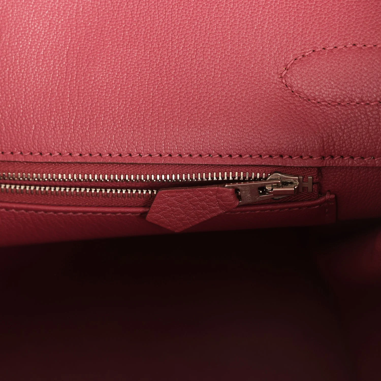 Pre-owned Hermes Birkin 35 Bois De Rose Fjord Palladium Hardware