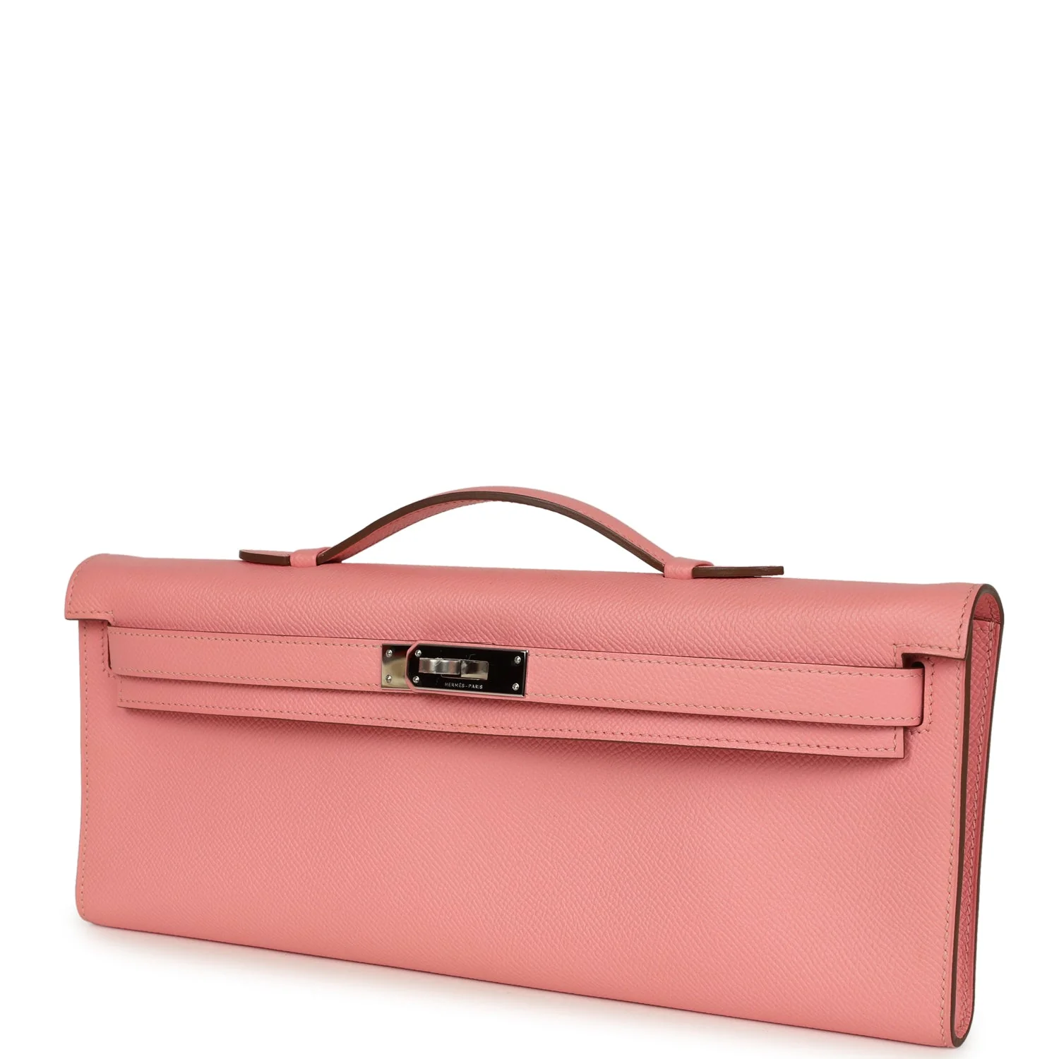 Hermes Kelly Cut Rose Confetti Epsom Palladium Hardware