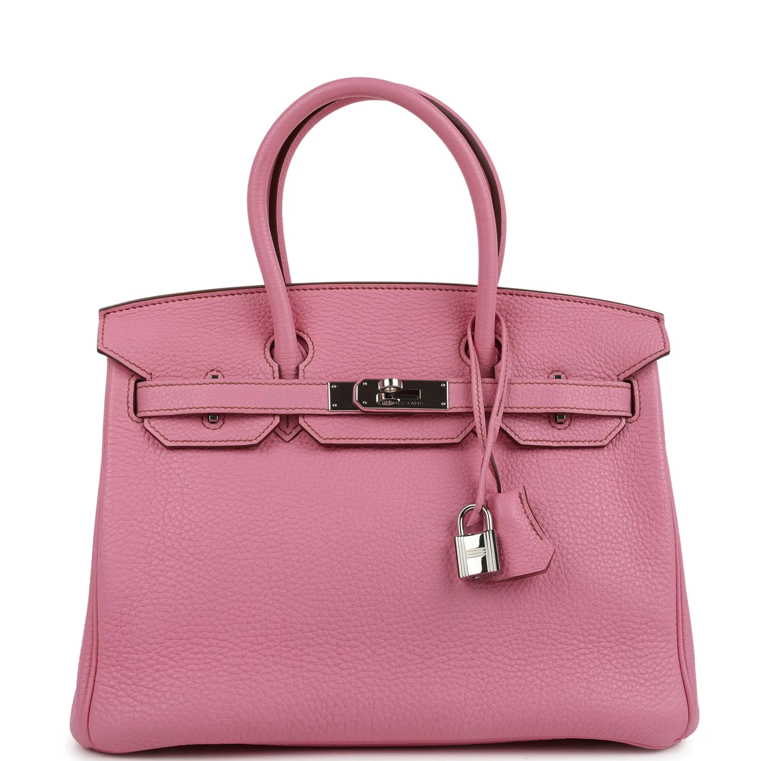 Pre-owned Hermes Birkin 30 Bubblegum Togo Palladium Hardware