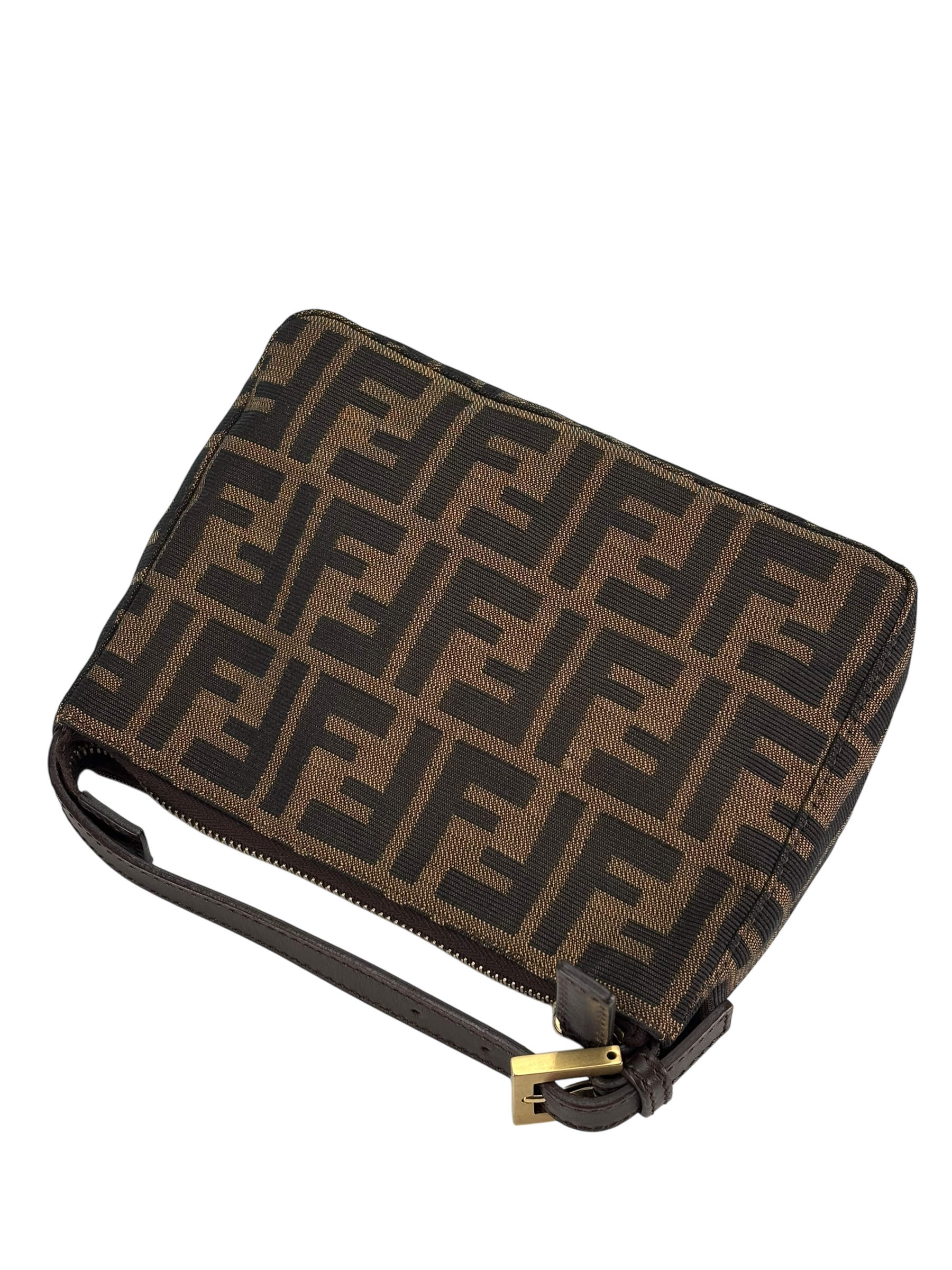 FENDI - Zucca Brown Jacquard Vanity Pouch Bag