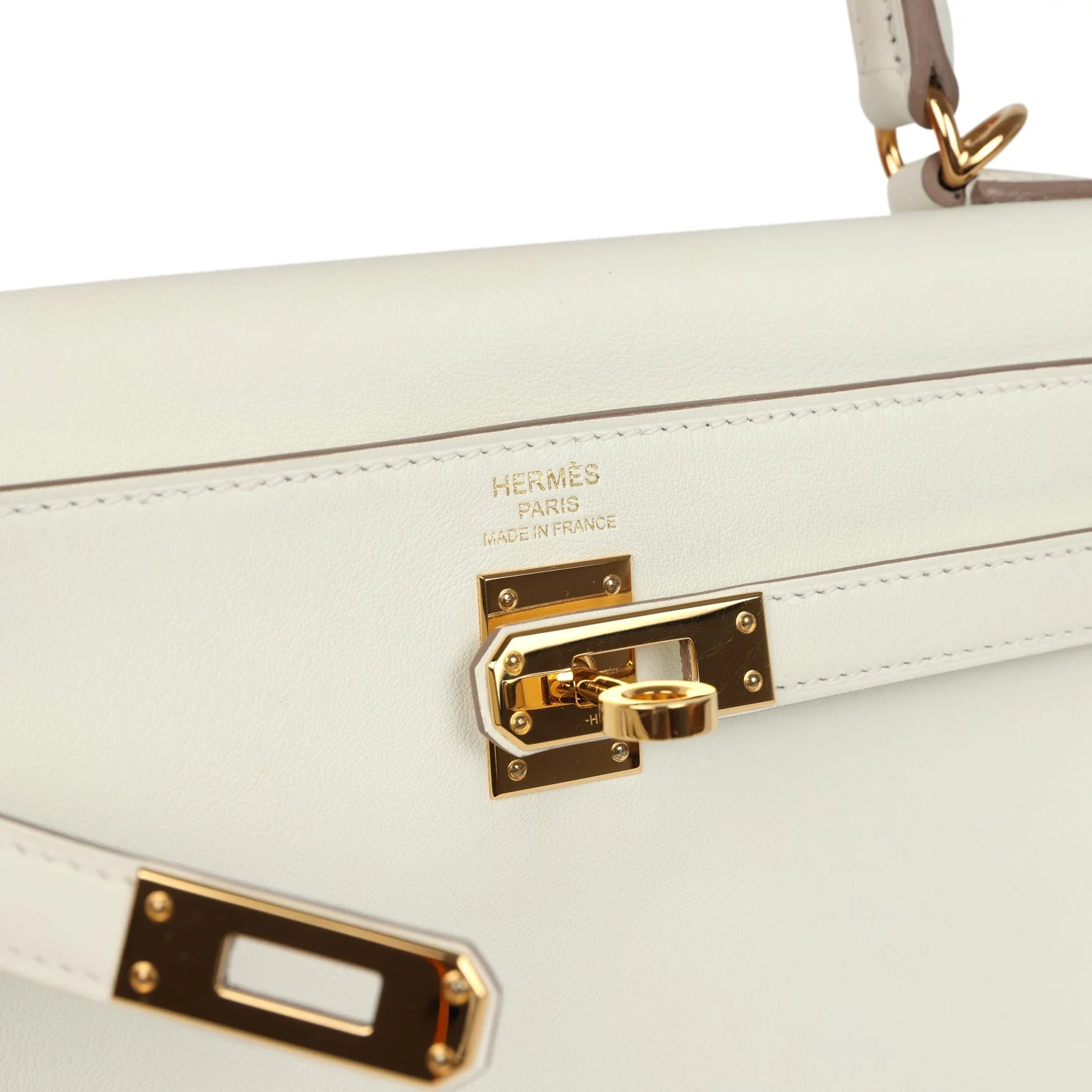 Pre-owned Hermes Kelly Retourne 25 Mushroom Swift Gold Hardware