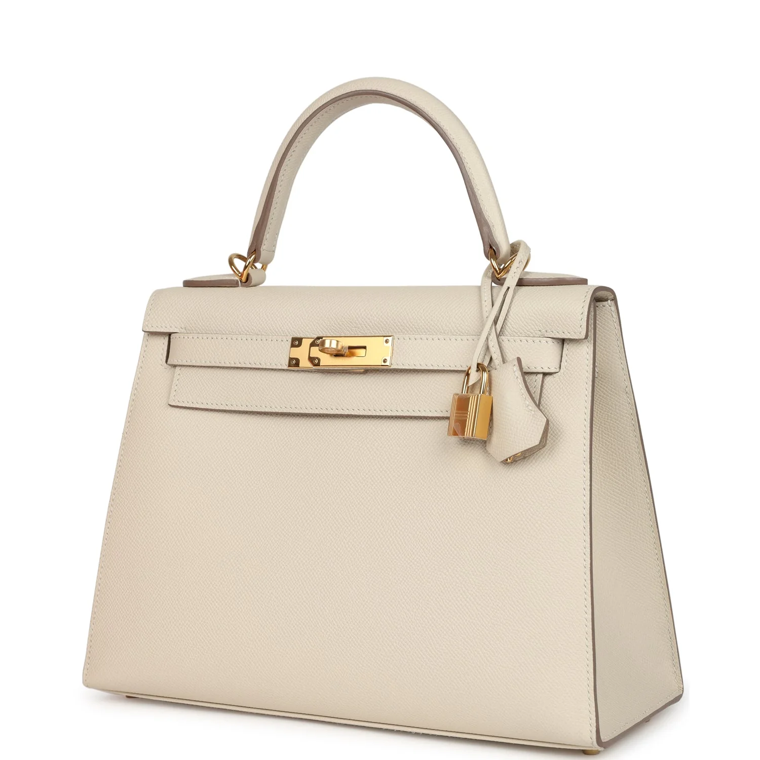 Hermes Kelly Sellier 28 Craie Epsom Gold Hardware