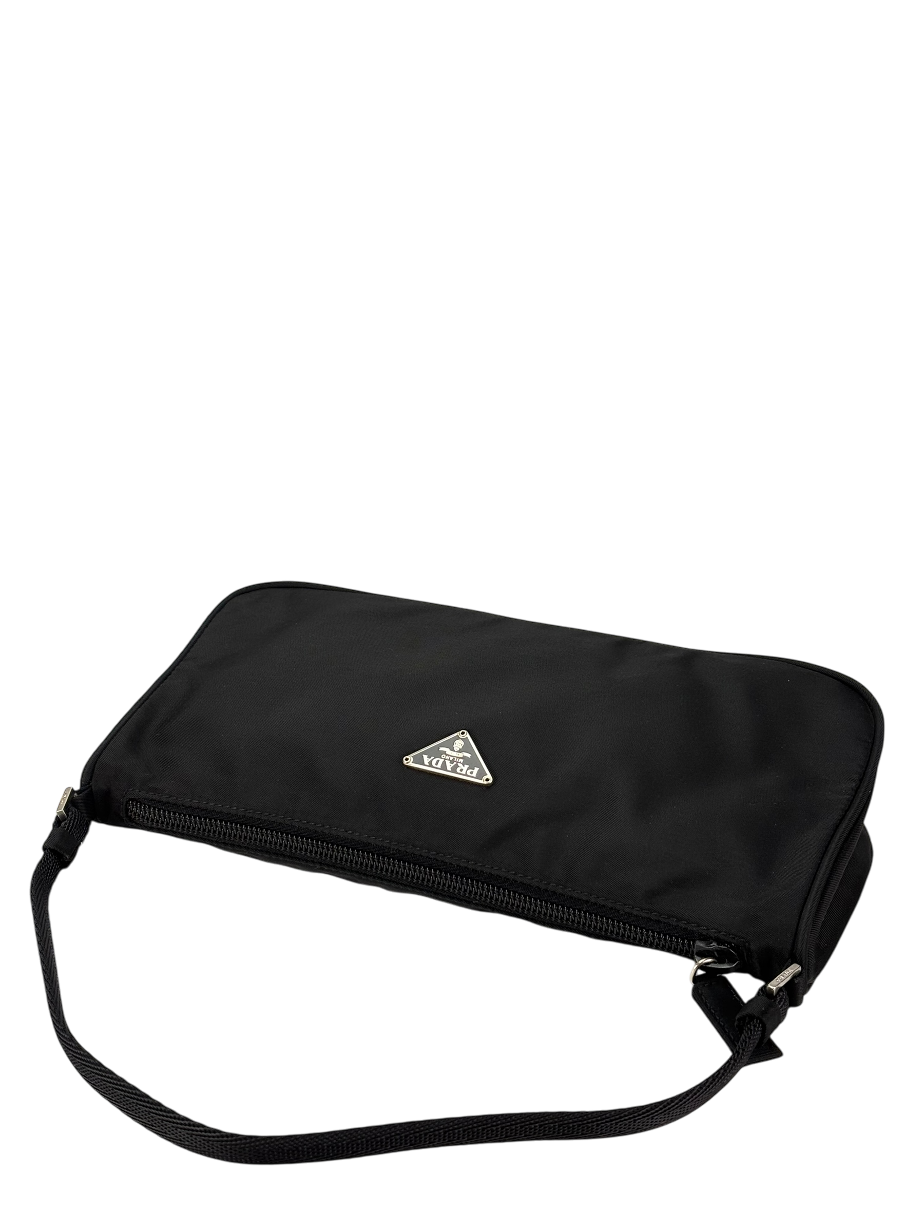 PRADA - Black Nylon Nero Pouch Handbag