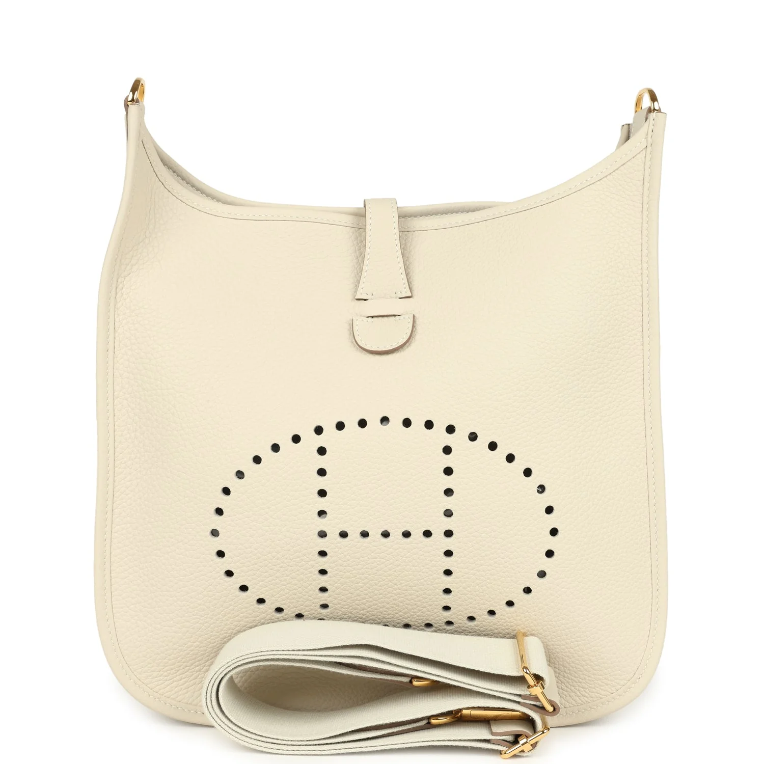 Hermes Evelyne III PM Craie Clemence Gold Hardware