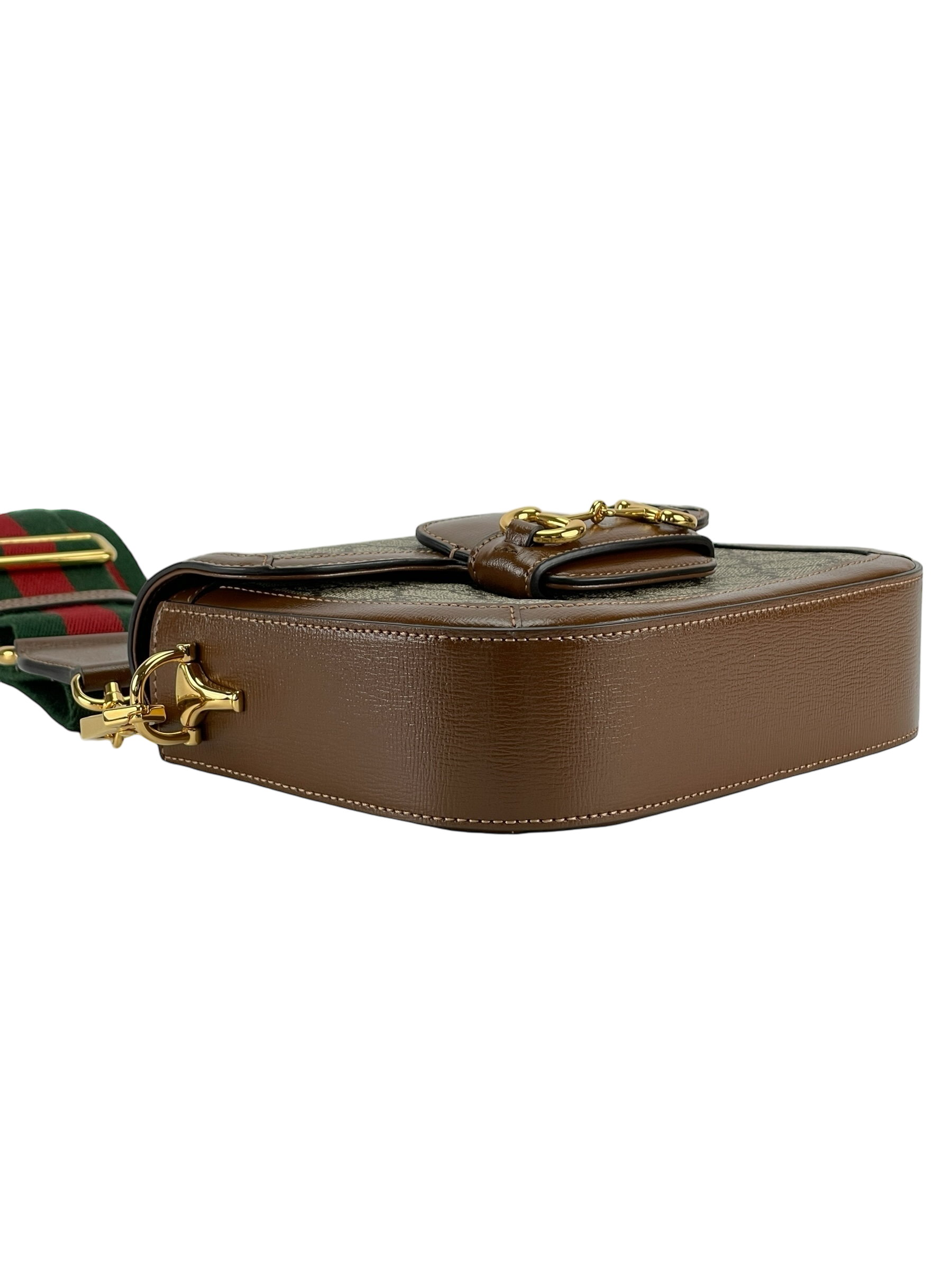 GUCCI - GG Supreme Fabric Leather Horsebit 1955 Bag