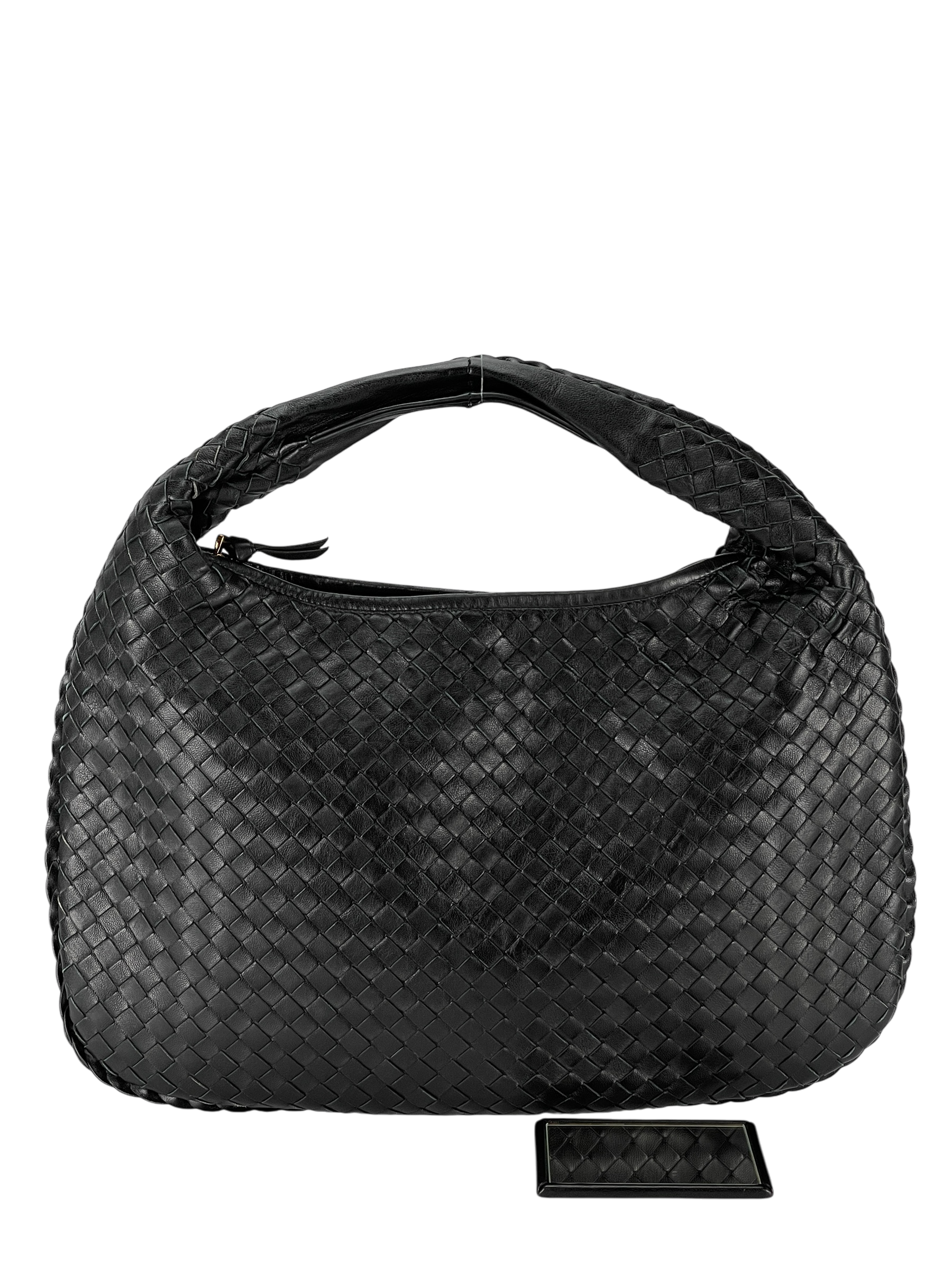 BOTTEGA VENETA - Intrecciato Hobo Bag Black Calfskin