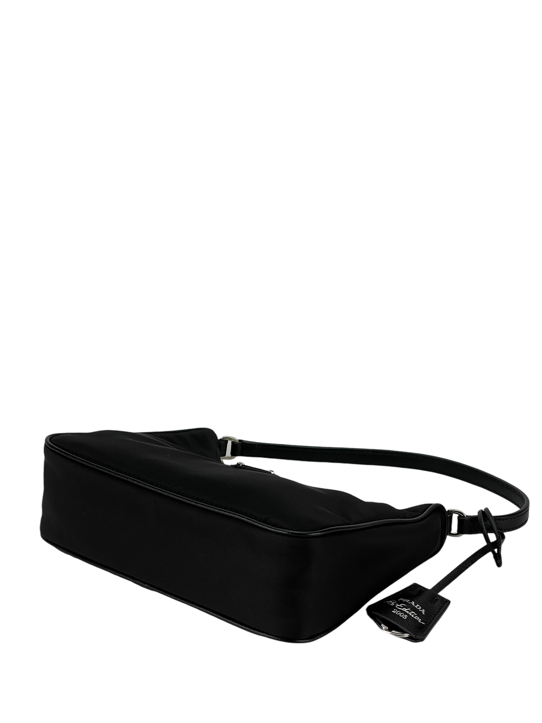 PRADA - Black 2005 Re-nylon Hobo Bag