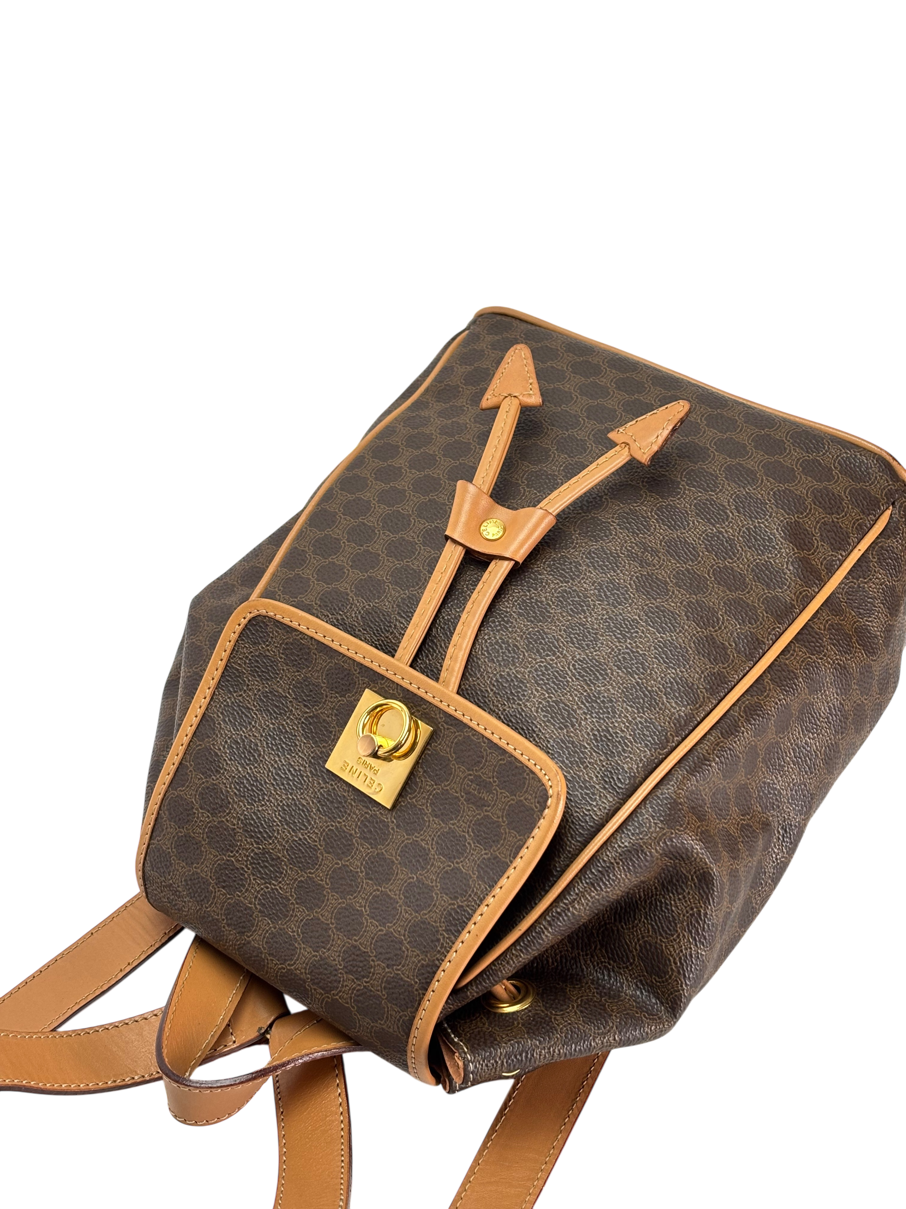 CELINE - Brown Macadam Backpack PVC