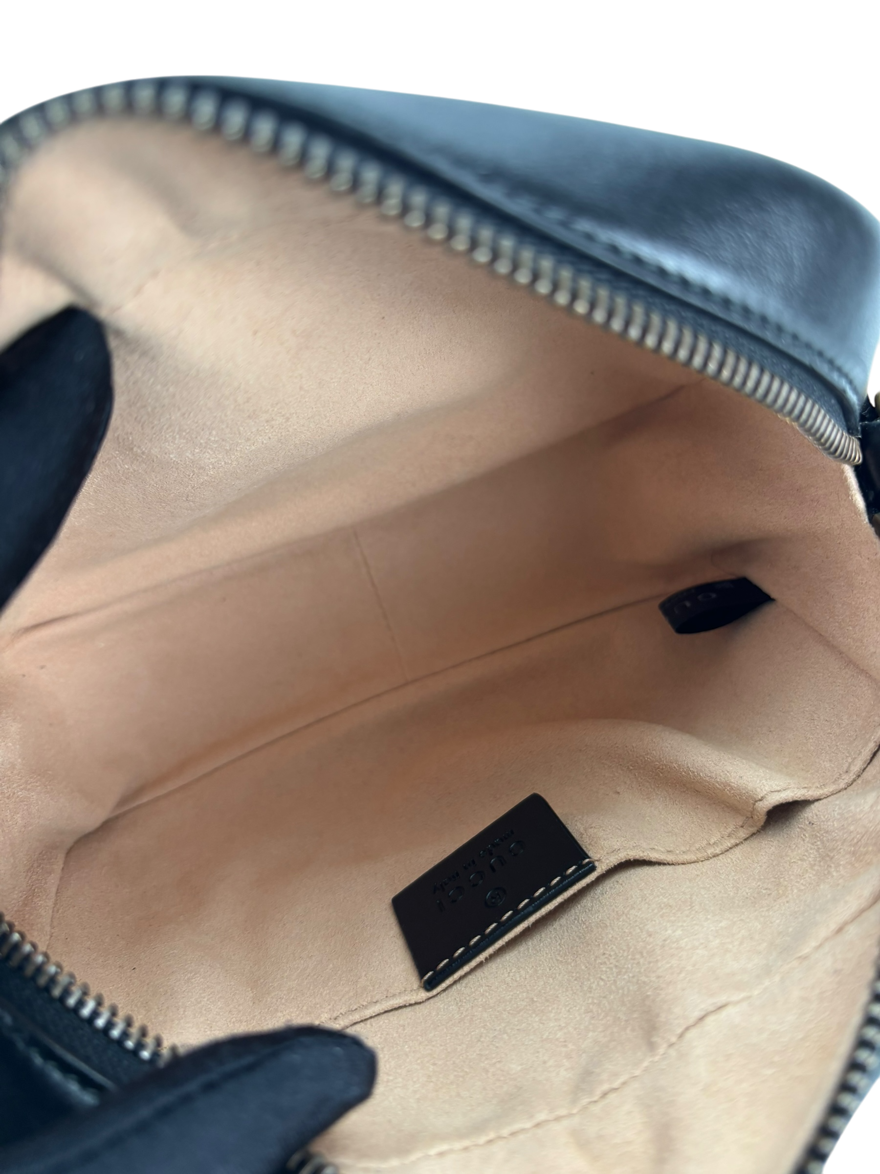 GUCCI - Small Black GG Marmont Matelasse Camera Bag