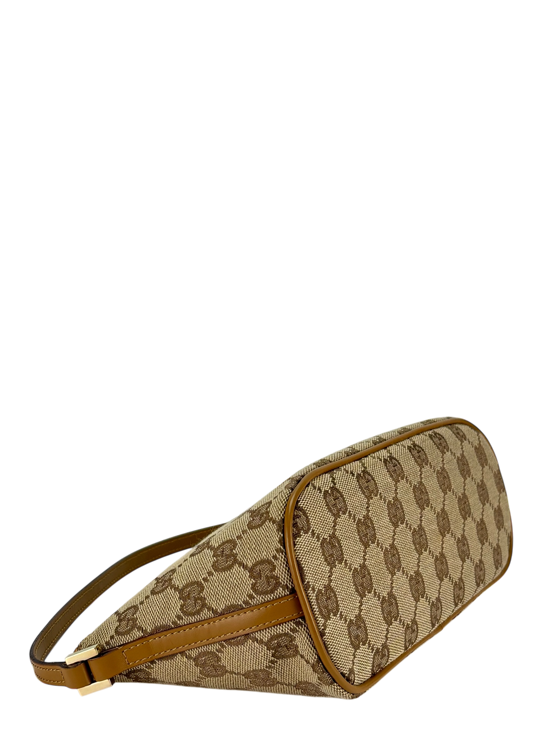 GUCCI - Beige Ophidia Canvas Accessory Pouch Handbag