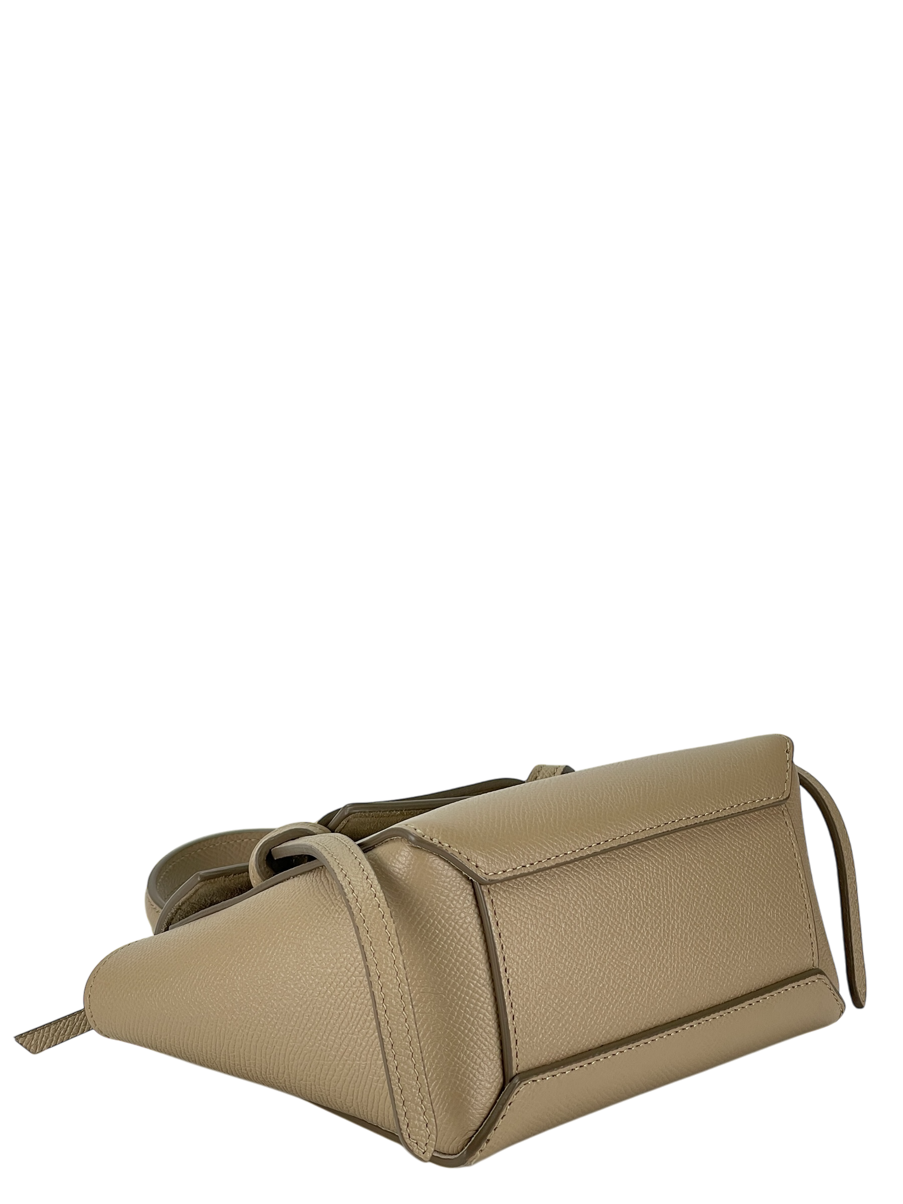 CELINE - Mini Light taupe Mirco Leather 2way Handbag