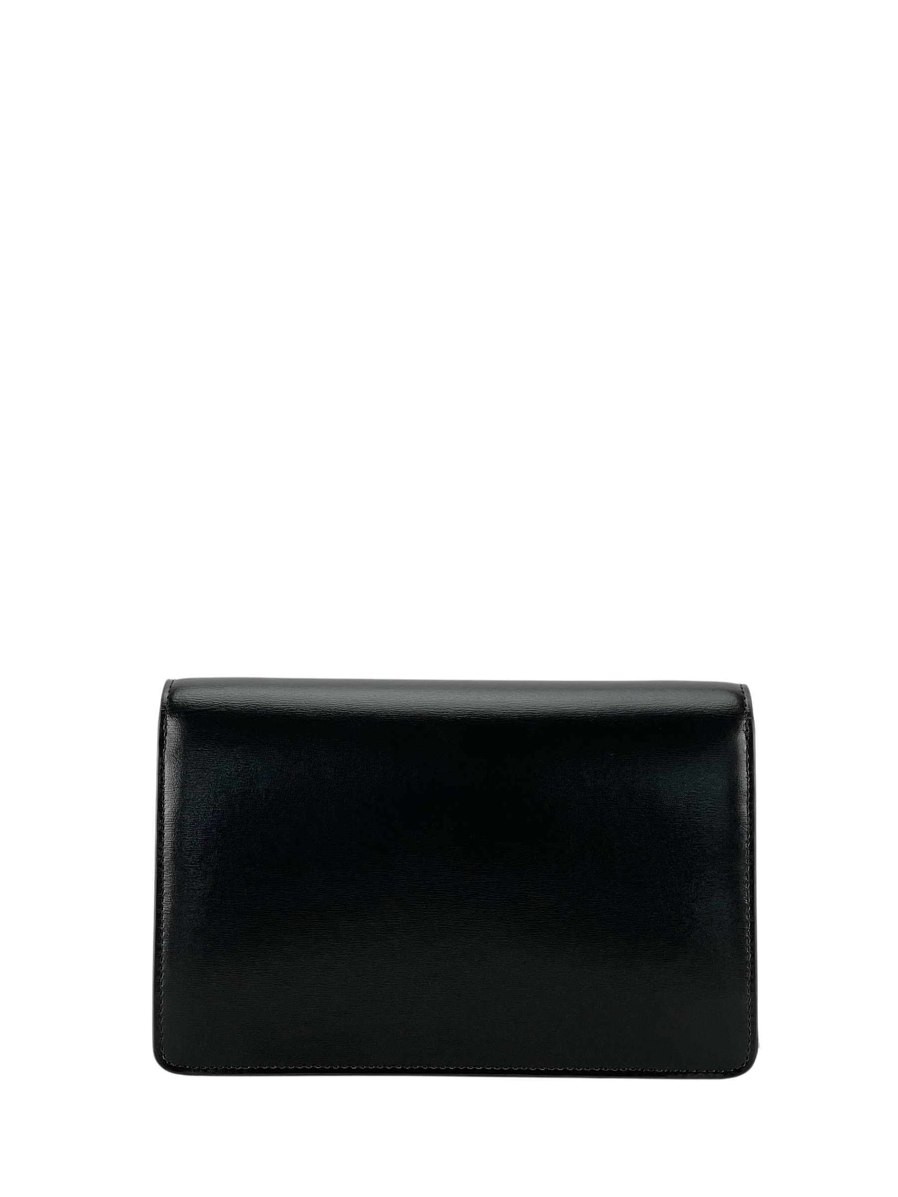 CELINE - Black Calfskin Crossbody Bag Teen Triomphe