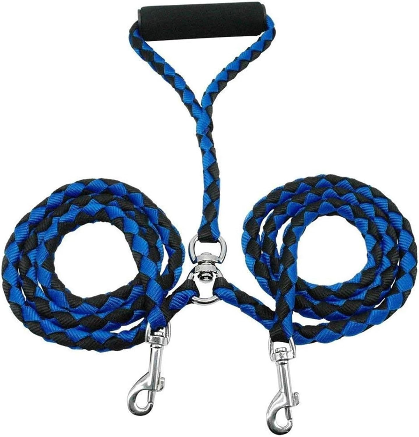 Pet Traction Rope Pet Dog Double Traction Rope Dogs Convenient and Leads Comfortable Outdoor Vest pet(Blue)