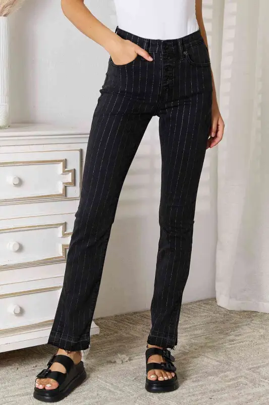 Striped Women Pants with Pockets