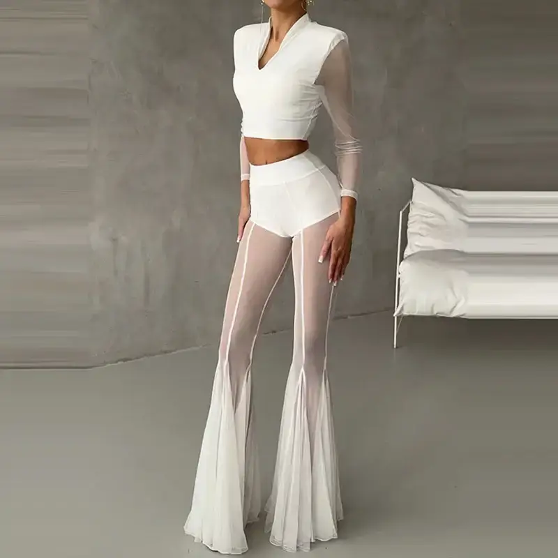 Elegant Mesh Pants