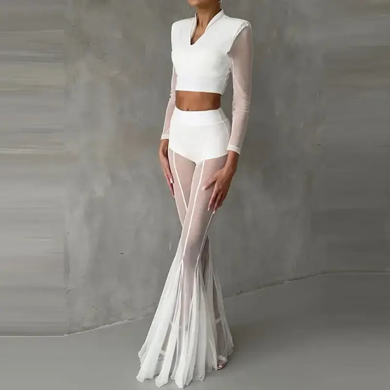 Elegant Mesh Pants