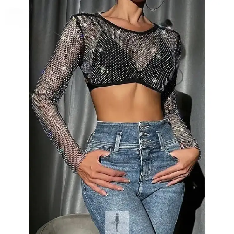 Women's Mesh Crop Tops