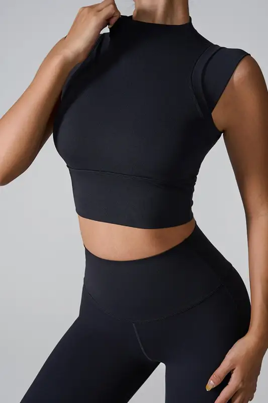 Women Mock Neck Active Tank Top