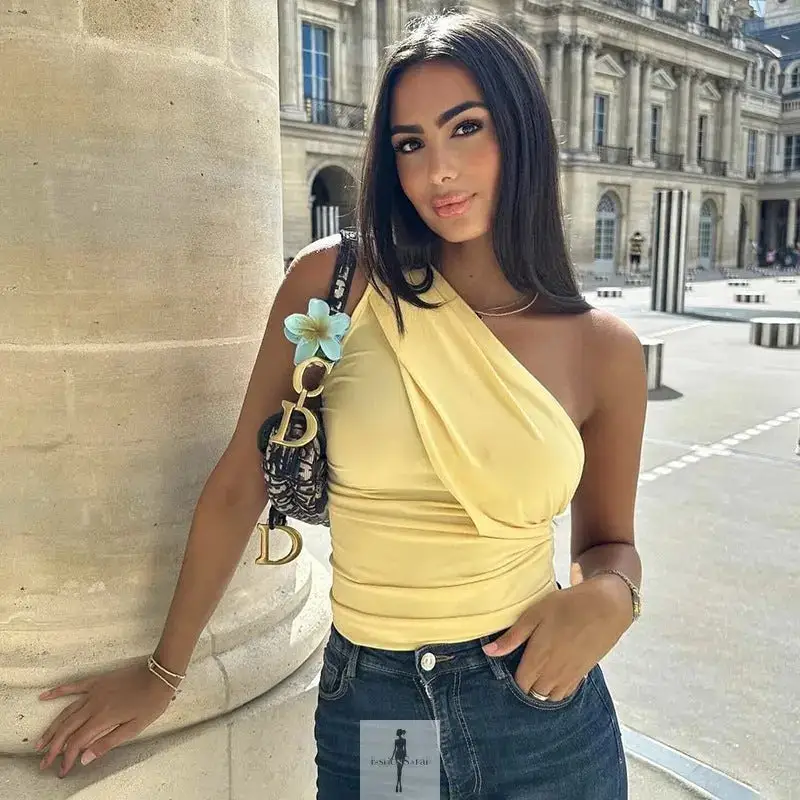 Summer One Shoulder Crop Top