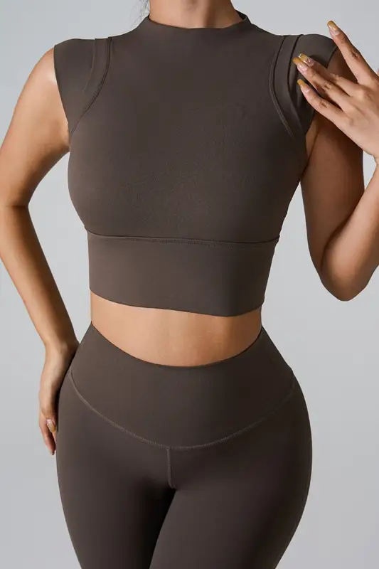 Women Mock Neck Active Tank Top