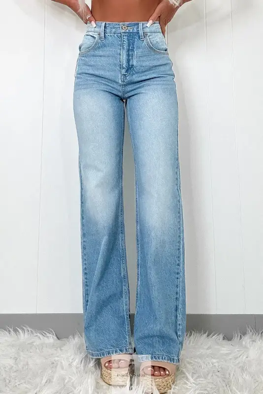 High Rise Straight Jeans