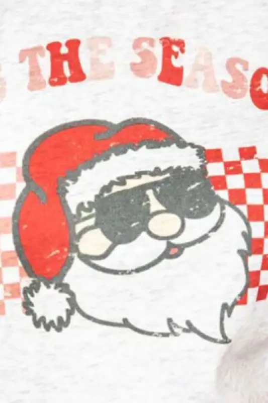 Merry Christmas Top and Plaid Pants Lounge Set