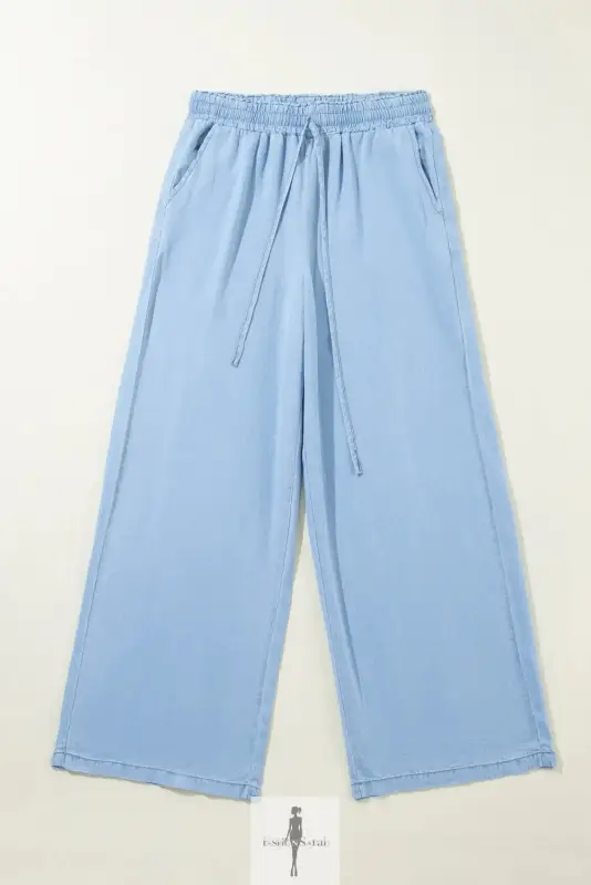 High Waist Wide Leg Denim Pants