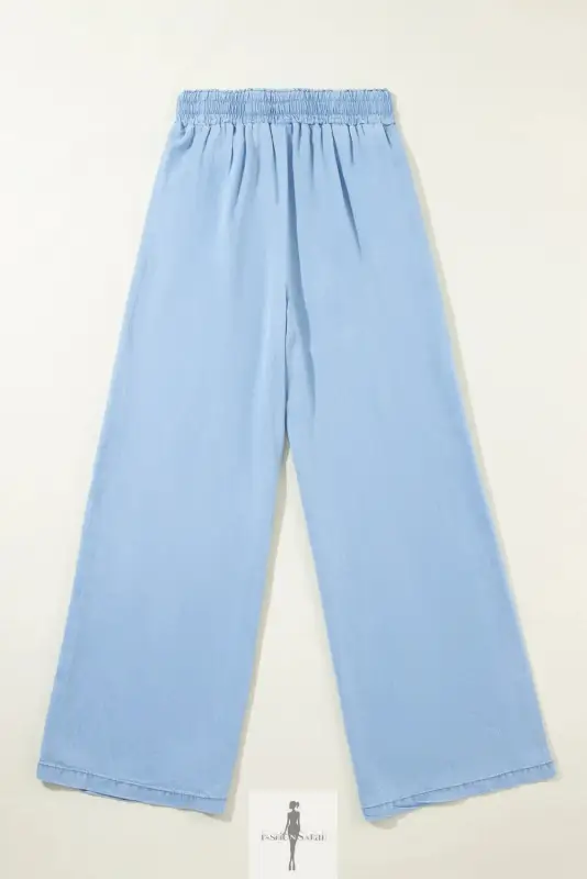 High Waist Wide Leg Denim Pants