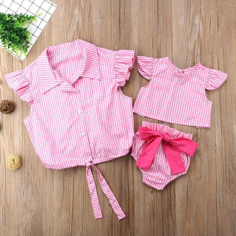 Mother & Daughter Pink Matching Set