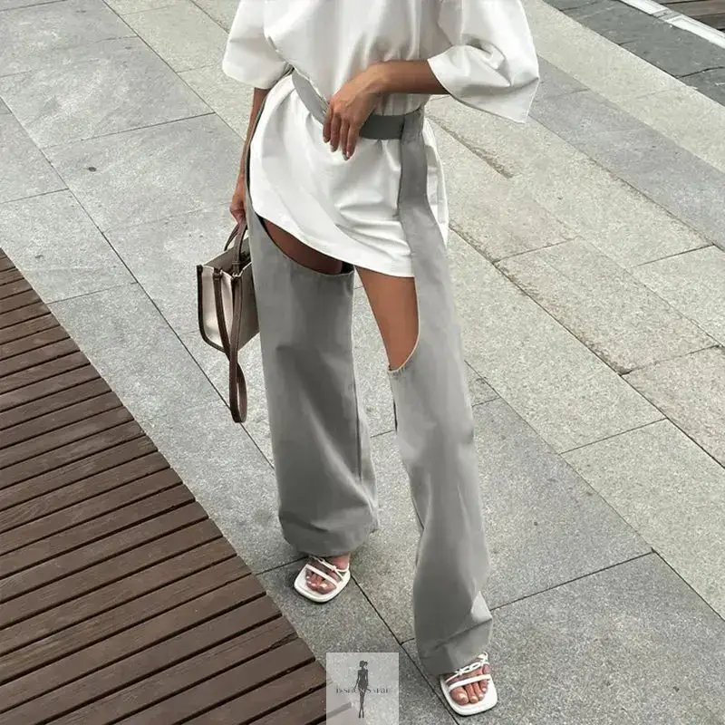 Trendy Street Designer High-waisted Loose Pants