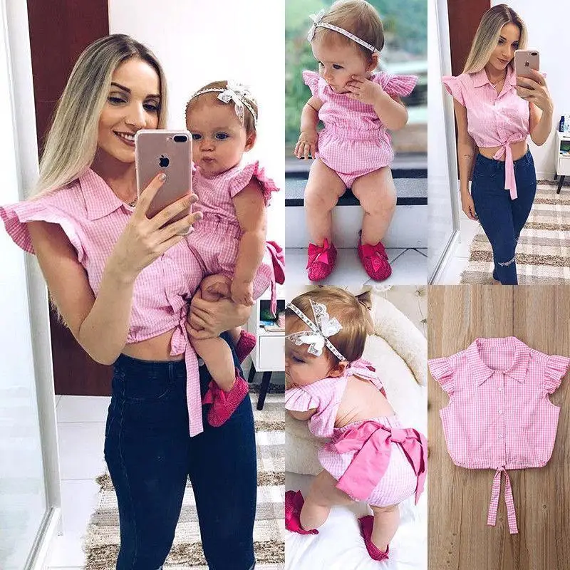 Mother & Daughter Pink Matching Set