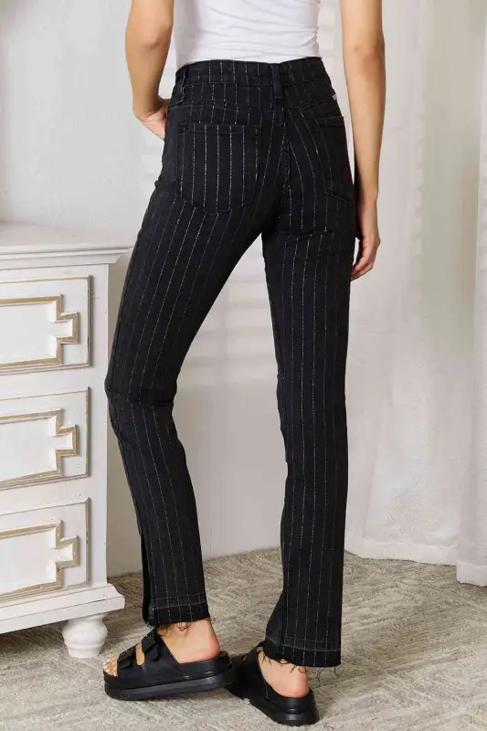 Striped Women Pants with Pockets