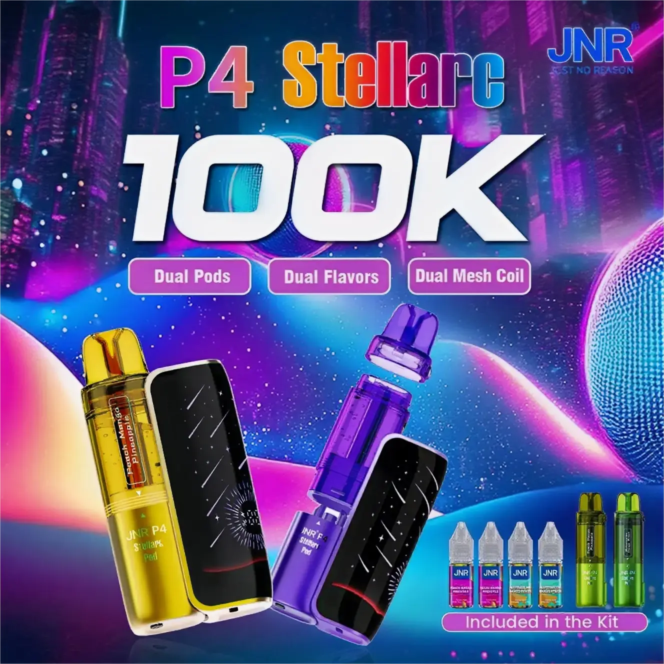 JNR Vape P4 Reusable Vape - JNR 100K Vape