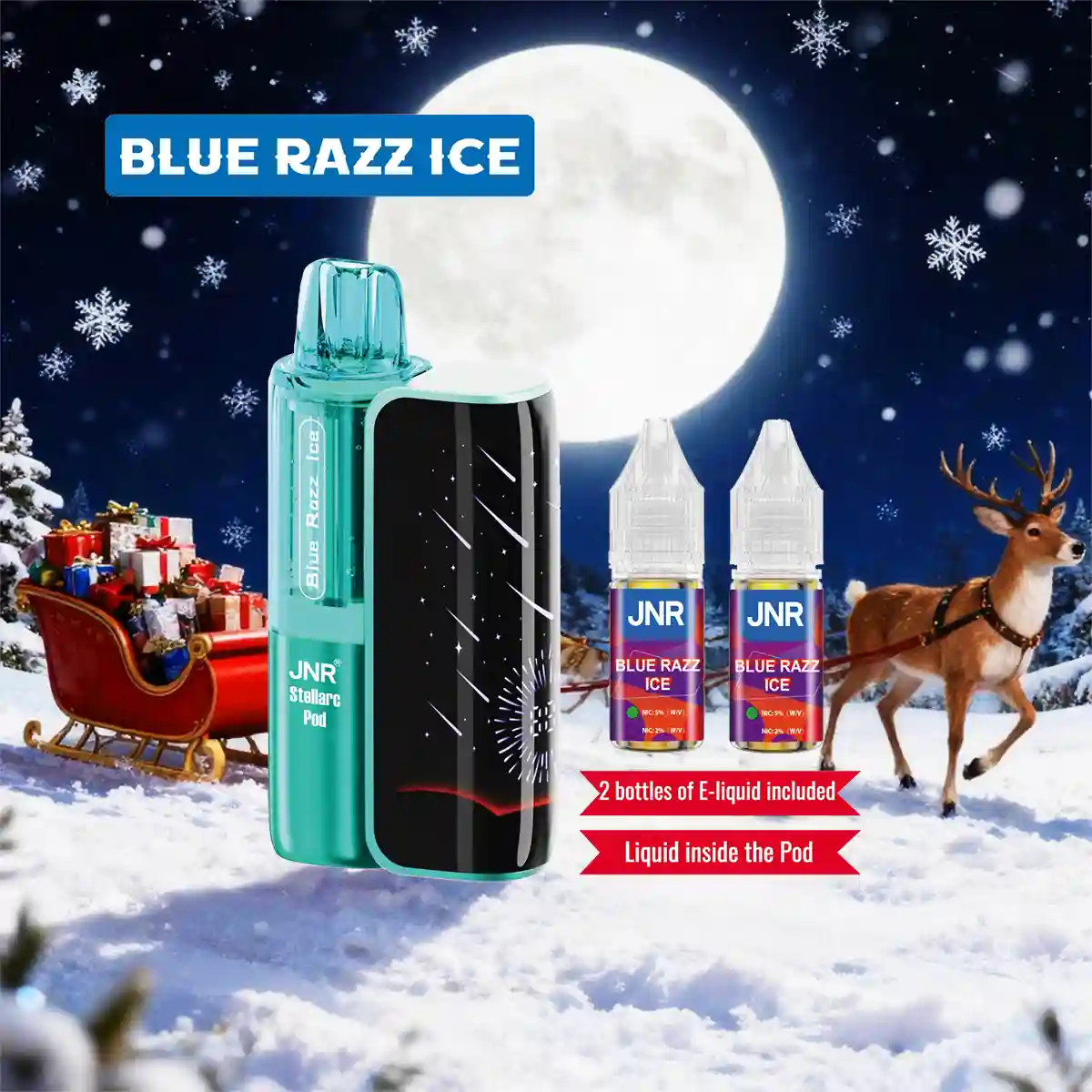 Blue Razz Cherry | JNR Vape P4 Stellarc 100K Puffs Kit - Refillable & Replaceable Pod Vape