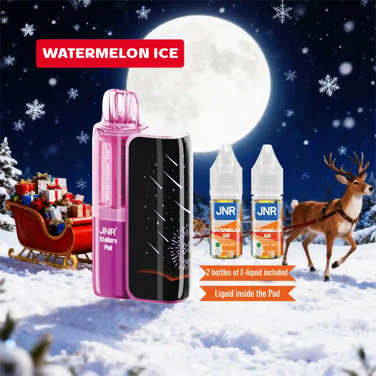 Watermelon Ice | JNR Vape P4 Stellarc 100K Puffs Kit - Refillable & Replaceable Pod Vape