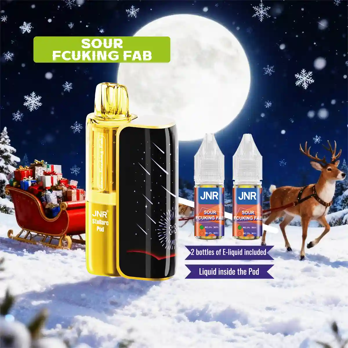 Peach Mango Pineapple | JNR Vape P4 Stellarc 100K Puffs Kit - Refillable & Replaceable Pod Vape