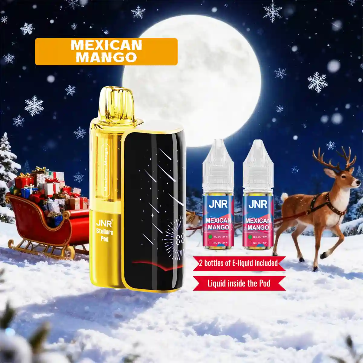 Summer Peach Ice | JNR Vape P4 Stellarc 100K Puffs Kit - Refillable & Replaceable Pod Vape