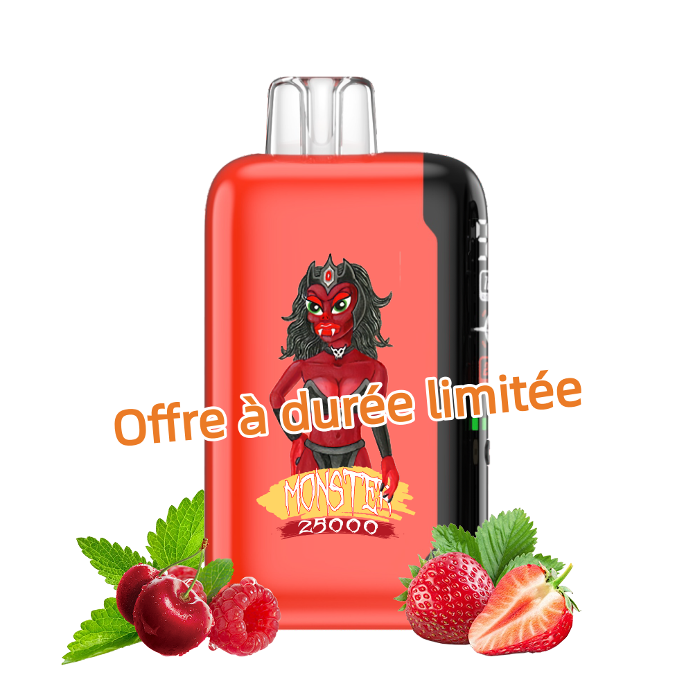 (⚡Offre à durée limitée)ETS Monster 25K Strawberry-raspberry-cherry