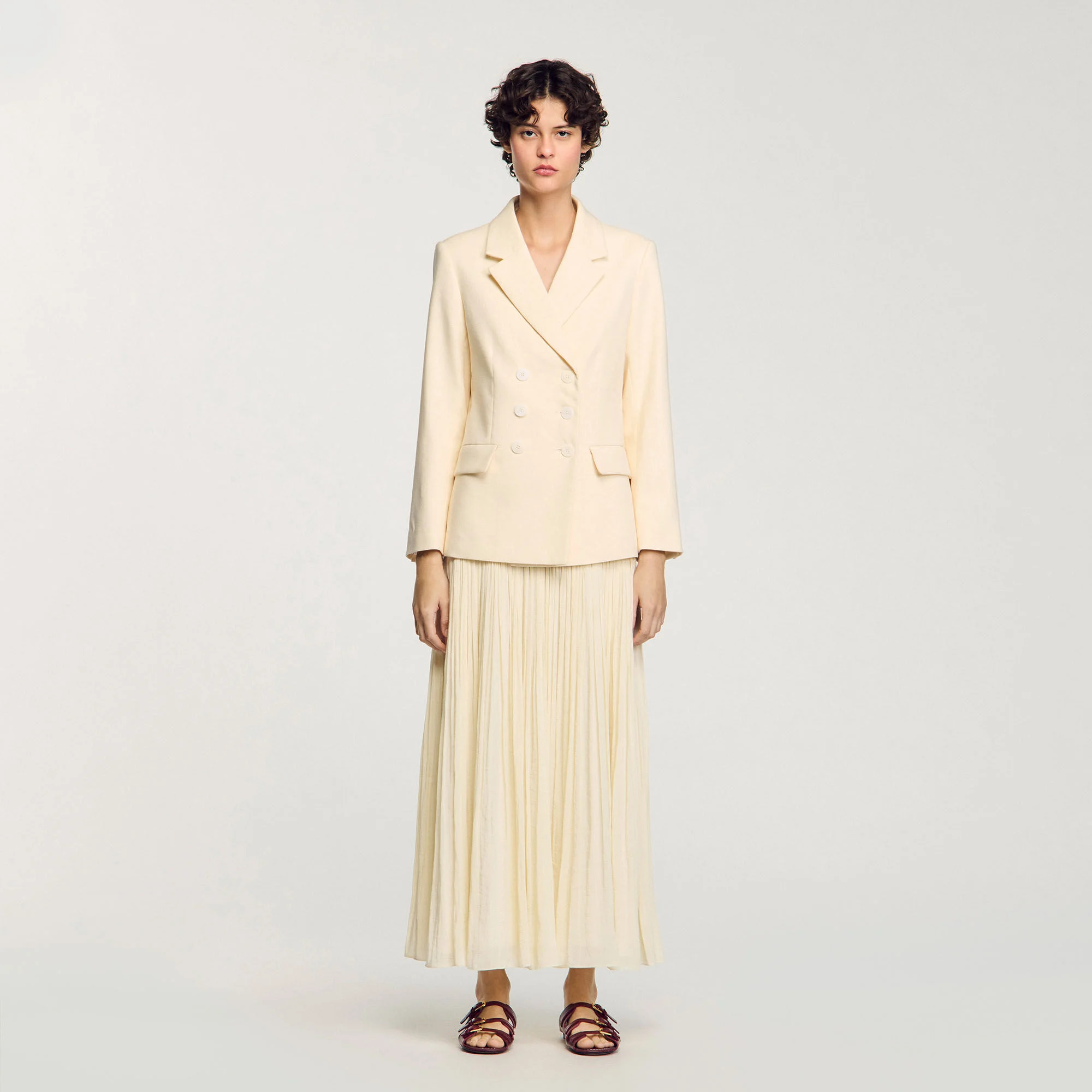 Veste de costume à boutonnage croisé