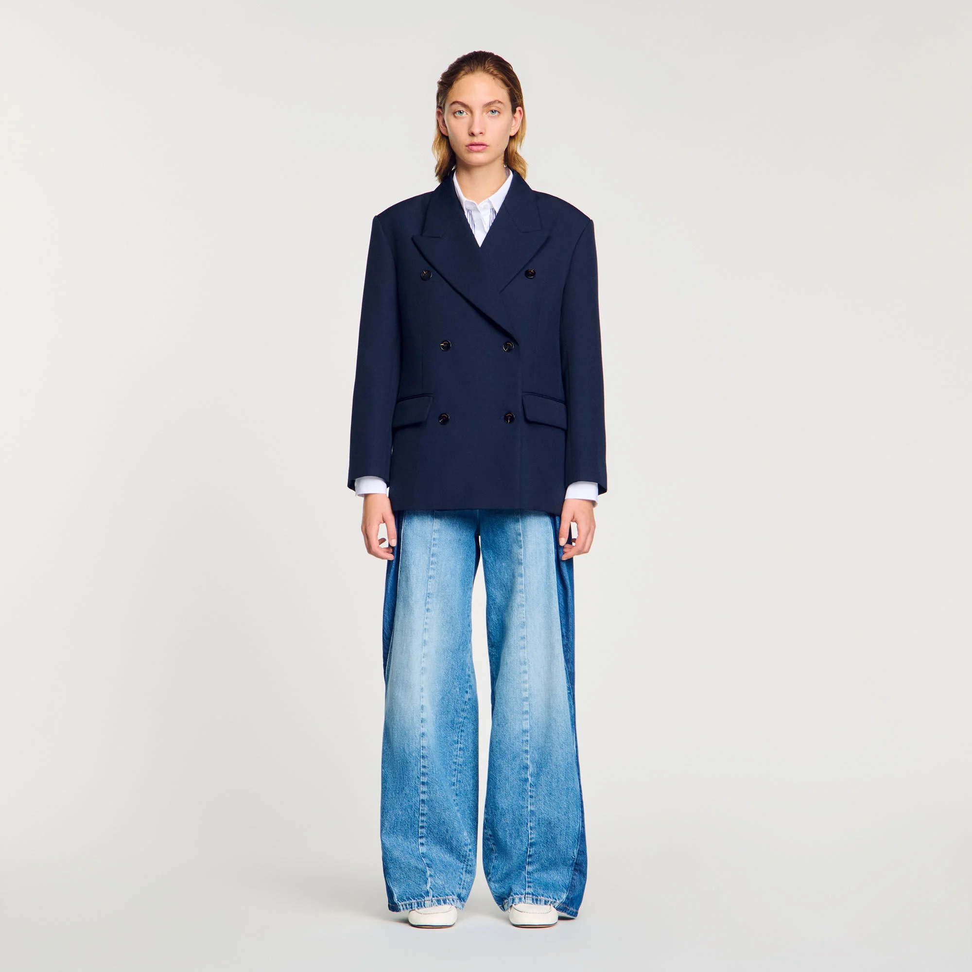 Veste de costume en laine mélangée
