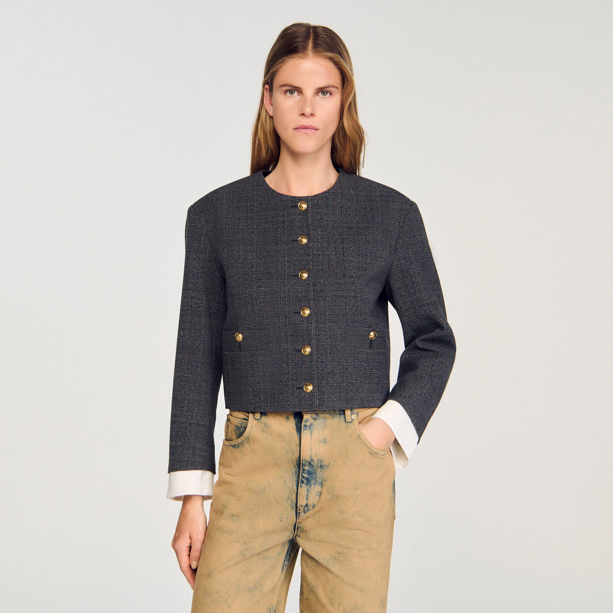 Veste de tailleur strassée