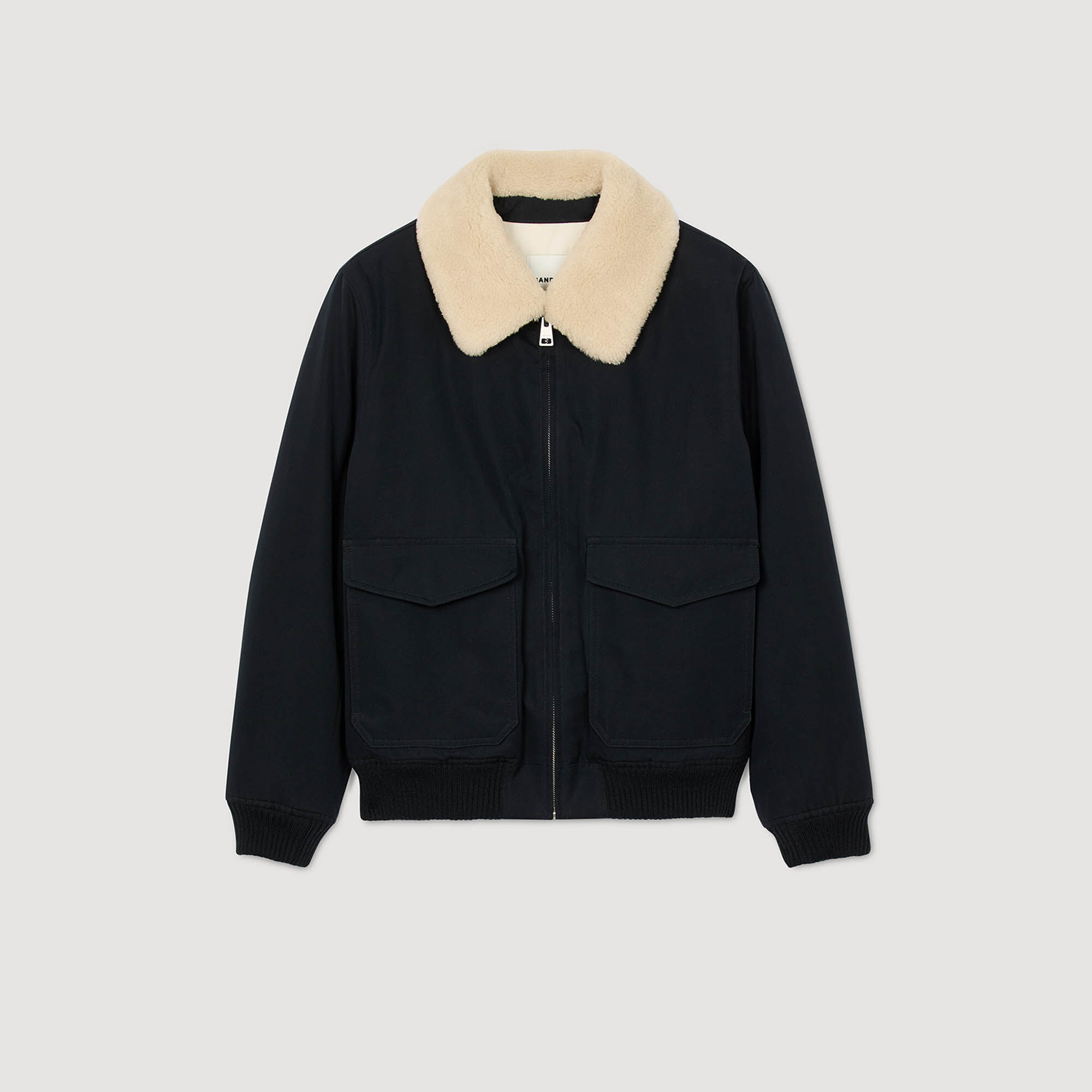 Blouson aviateur à col mouton